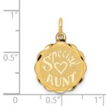 14K SPECIAL AUNT 14mm Engravable Disc Charm - Image 3