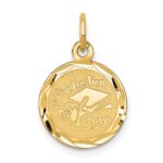 14k GRADUATION DAY with Cap 14mm Engravable Disc Charm