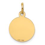 14k GRADUATION DAY with Cap 13mm Engravable Disc Charm - Image 4