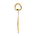 14k Polished IT'S A GIRL Scalloped 16mm Engravable Disc Charm - Image 2