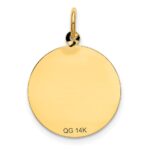 14K HAPPY BIRTHDAY with Banner 16mm Engravable Disc Charm - Image 4