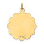 14K HAPPY BIRTHDAY 22mm Engravable Disc Charm - Image 4