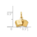 14k  3-D Dice Charm - Image 3
