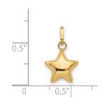 14k 3-D Puffed Star Charm - Image 3
