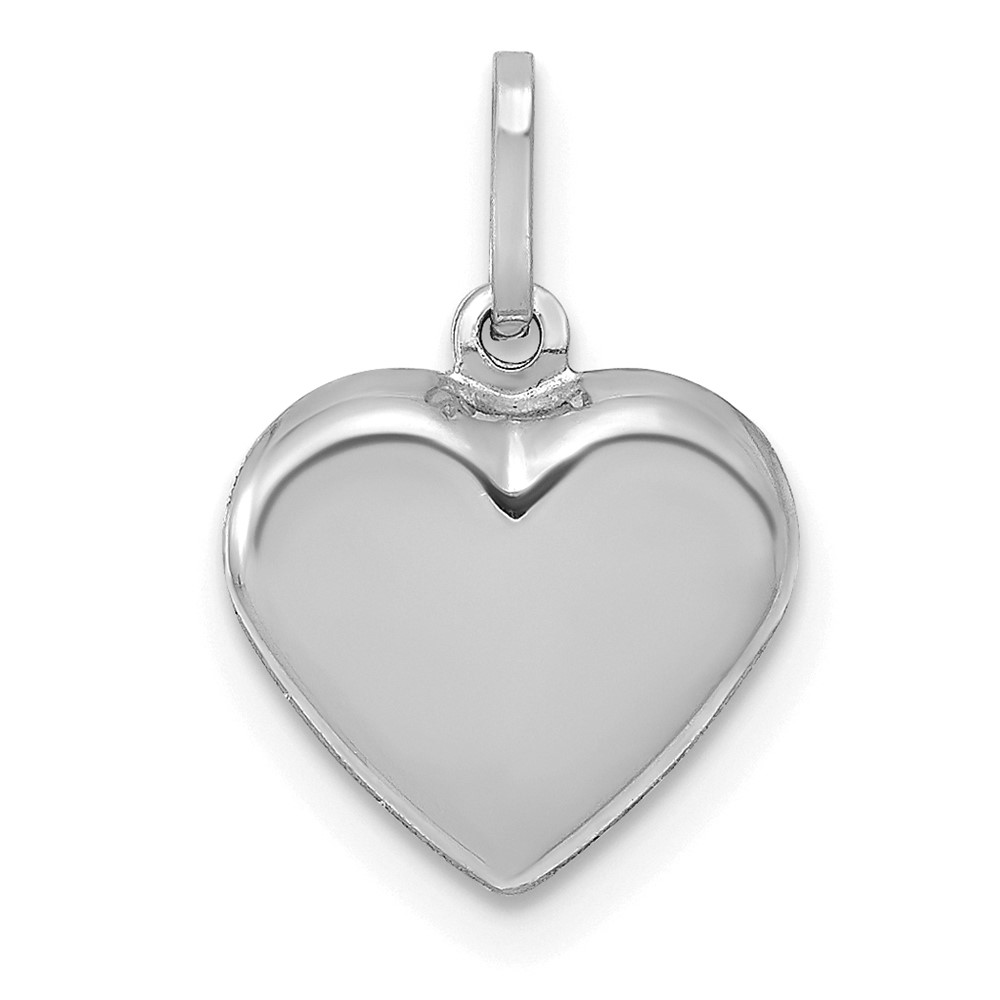XCH352W.jpg 14K White Gold Polished 3-D Puffed Heart Pendant - Image 1