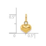 14K Polished 3-D Puffed Heart Charm - Image 3