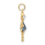 14k March Girl Synthetic Birthstone Charm - Image 2