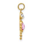 14k June Boy Synthetic Birthstone Charm - Image 2