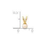 14k 3-4mm Round Pink Freshwater Cultured Pearl Pendant - Image 3