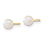 14k Children's 4-5mm White Round Freshwater Cultured Pearl Pendant and Post Earrings Set - Image 4