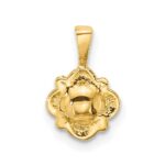 14k Polished 4-5mm Button White Freshwater Cultured Pearl Pendant - Image 3