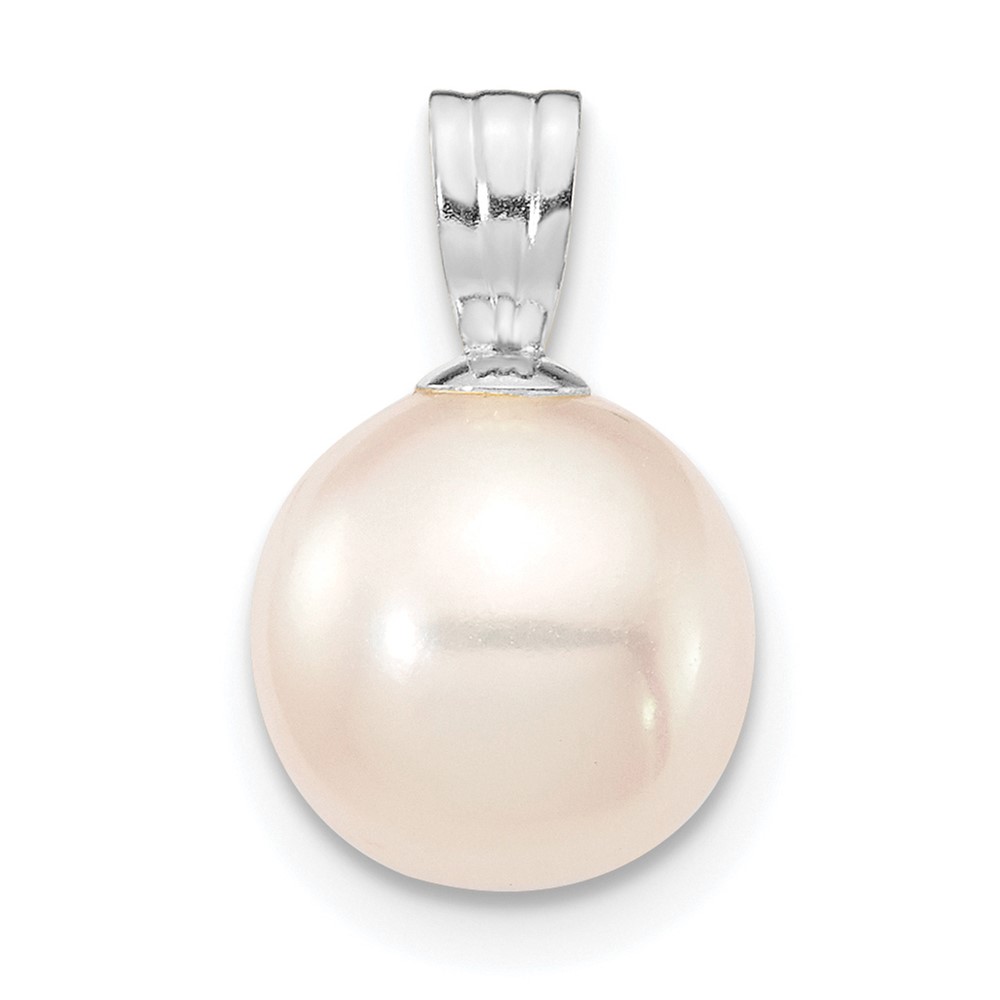 XFW738.jpg 14k White Gold 8-9mm White Round Freshwater Cultured Pearl Pendant - Image 1