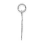 14k White Gold The Kids Small Boy with Hat Engravable Hugs Charm - Image 2