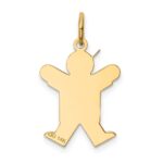 14k The Kids Small Boy with Hat Engravable Joy Charm - Image 4