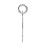 14k White Gold The Kids Small Girl with Bow Engravable Joy Charm - Image 2