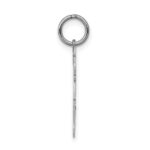 14k White Gold The Kids Small Ballet Girl Engravable Kiss Charm - Image 2