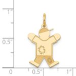 14k The Kids Small Patches Boy Engravable Joy Charm - Image 3