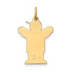 14k The Kids Small Patches Boy Engravable Love Charm - Image 4
