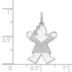 Sterling Silver Rhodium-plated Joy Kid Charm - Image 4