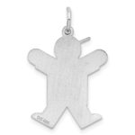 Sterling Silver Rhodium-plated Joy Kid Charm - Image 4