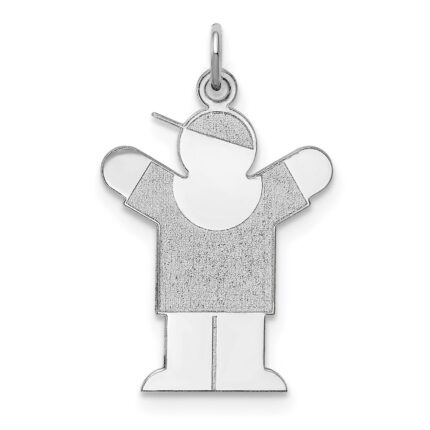 Sterling Silver Rhodium-plated Love Kid Charm