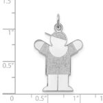 Sterling Silver Rhodium-plated Love Kid Charm - Image 3