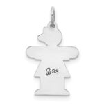 Sterling Silver Rhodium-plated Kid Charm - Image 3