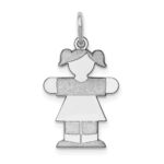 Sterling Silver Rhodium-plated Kid Charm
