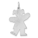 Sterling Silver Rhodium-plated Kid Charm - Image 3