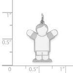 Sterling Silver Rhodium-plated Kid Charm - Image 3