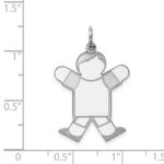 Sterling Silver Rhodium-plated Kid Charm - Image 3