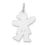 Sterling Silver Rhodium-plated Kid Charm - Image 4