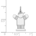 Sterling Silver Rhodium-plated Kid Charm - Image 3