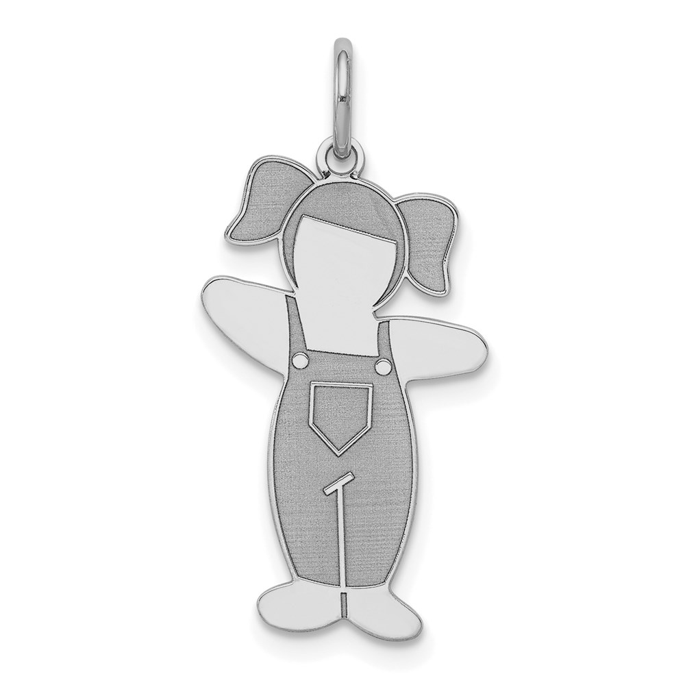 XK1811SS.jpg Sterling Silver Rhodium-plated Country Side Cuddle Charm - Image 1