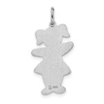 Sterling Silver Rhodium-plated Back to School Cuddle Charm - Image 3