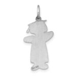 Sterling Silver Rhodium-plated Class of 2025 Girl Cuddle Charm - Image 3