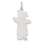 Sterling Silver Rhodium-plated Class of 2026 Boy Cuddle Charm - Image 3