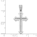 14k White Gold Passion Cross Pendant - Image 3