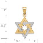 14K Two-Tone Star Of David Pendant - Image 4