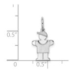 14k White Gold The Kids Mini Boy Hugs Charm - Image 3
