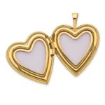14k Polished Swirl Design 20mm Heart Locket - Image 4