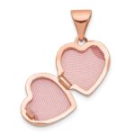 14k Rose Gold Polished Plain 10mm Heart Locket - Image 4