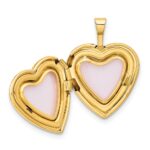 14k Polished and Satin I LOVE YOU Script 16mm Heart Locket - Image 5