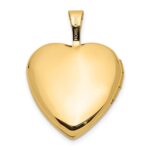 14k Polished .01 carat Diamond Star 16mm Heart Locket - Image 4