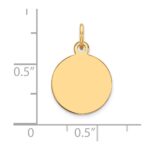 14k Plain .027 Gauge Round Engravable 12mm Disc Charm - Image 2
