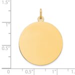 14k Plain .018 Gauge Round Engravable 24mm Disc Charm - Image 2