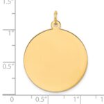 14k Plain .013 Gauge Round Engravable 25mm Disc Charm - Image 2