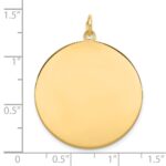 14k Plain .035 Gauge Round Engravable 28mm Disc Charm - Image 2
