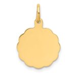 14k .009 Gauge Engravable Round Scalloped 16x13mm Disc Charm
