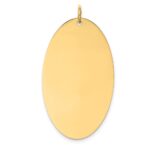 14k Plain .027 Gauge Engravable Elliptical 36x21mm Disc Charm